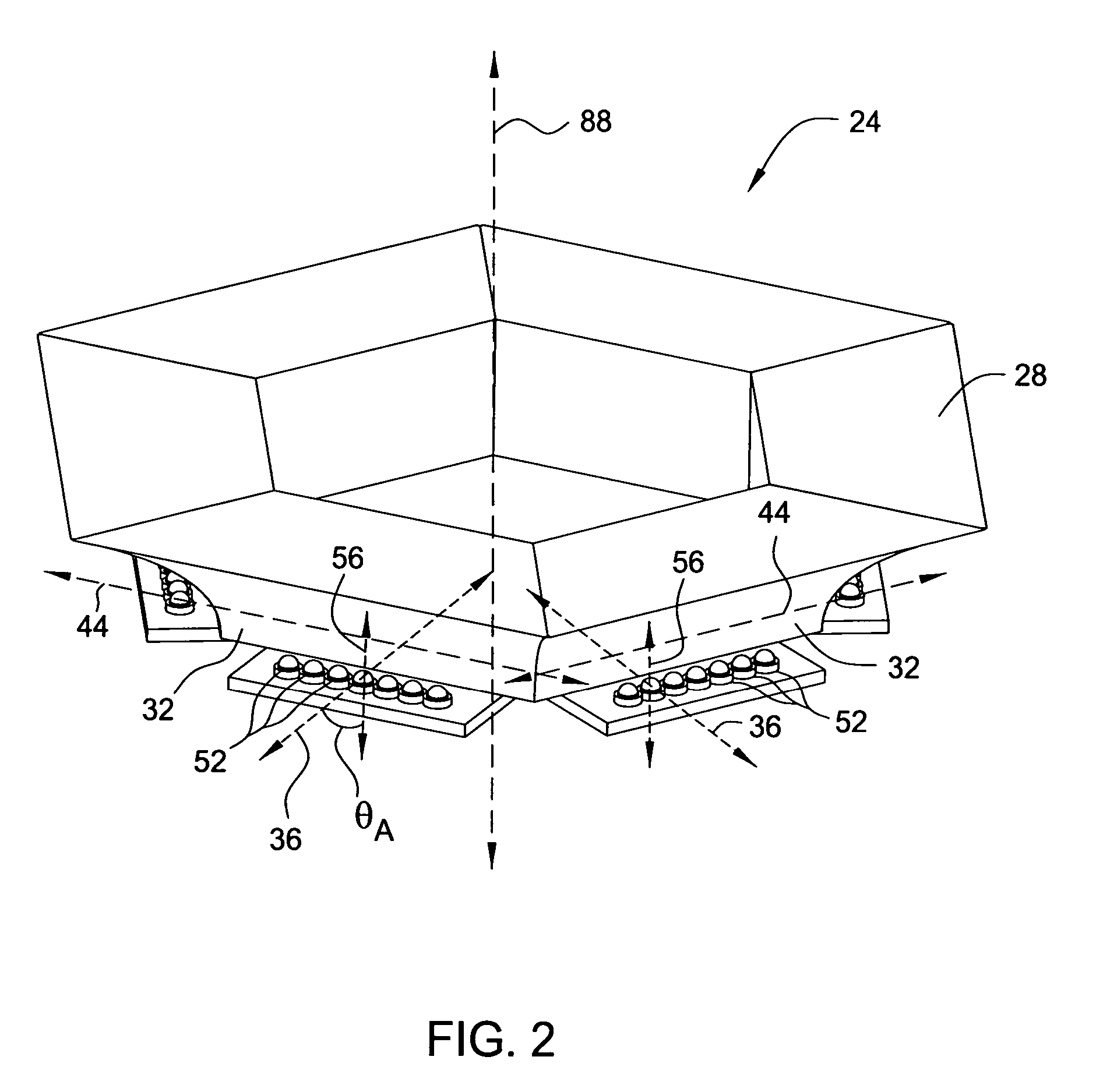 Beacon light with reflector and light-emitting diodes