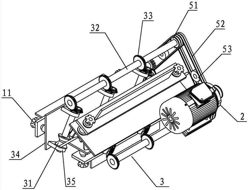 Spinning type reinforcing steel bar automatic straightening machine