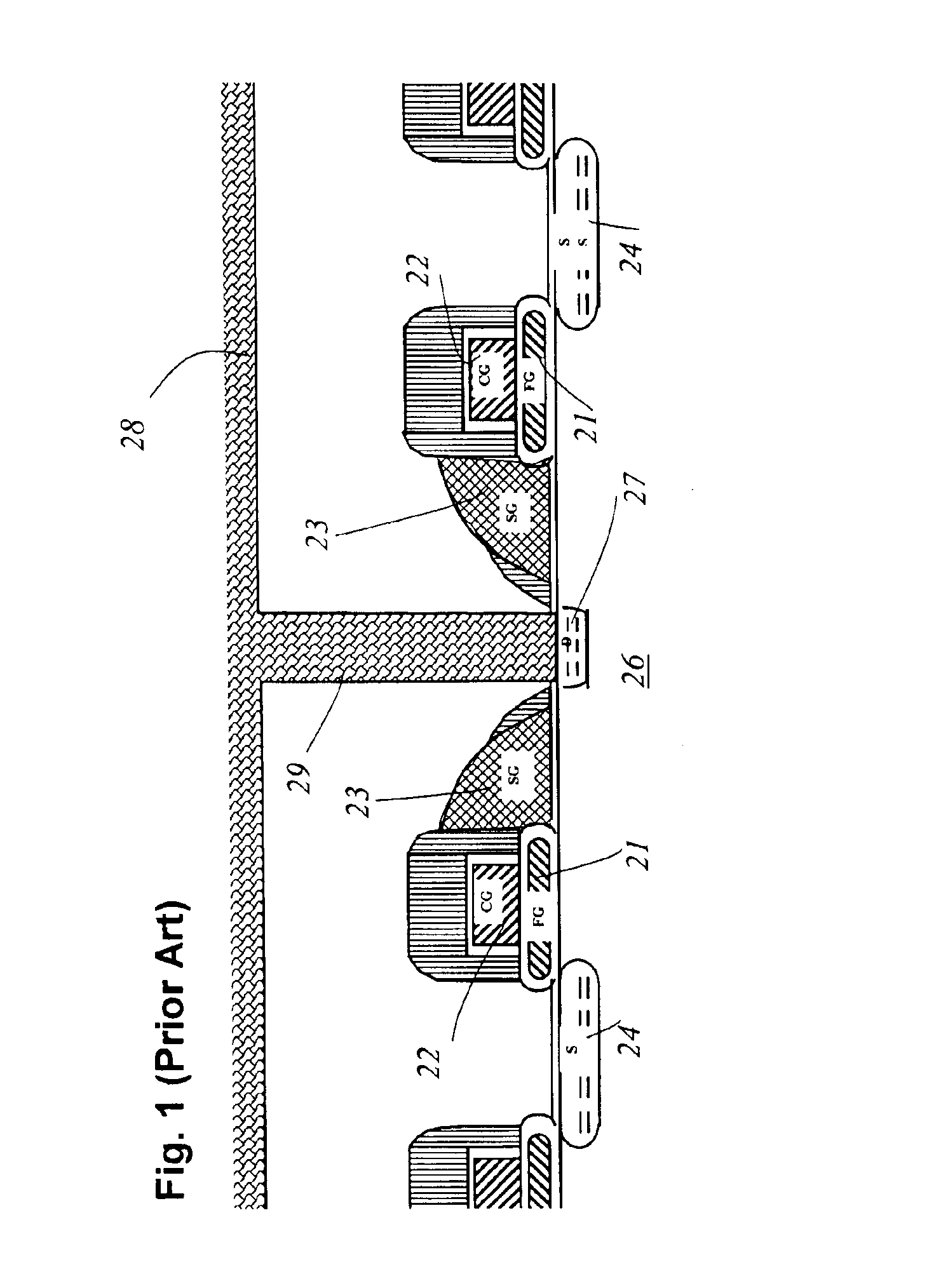 Flash memory with trench select gate and fabrication process