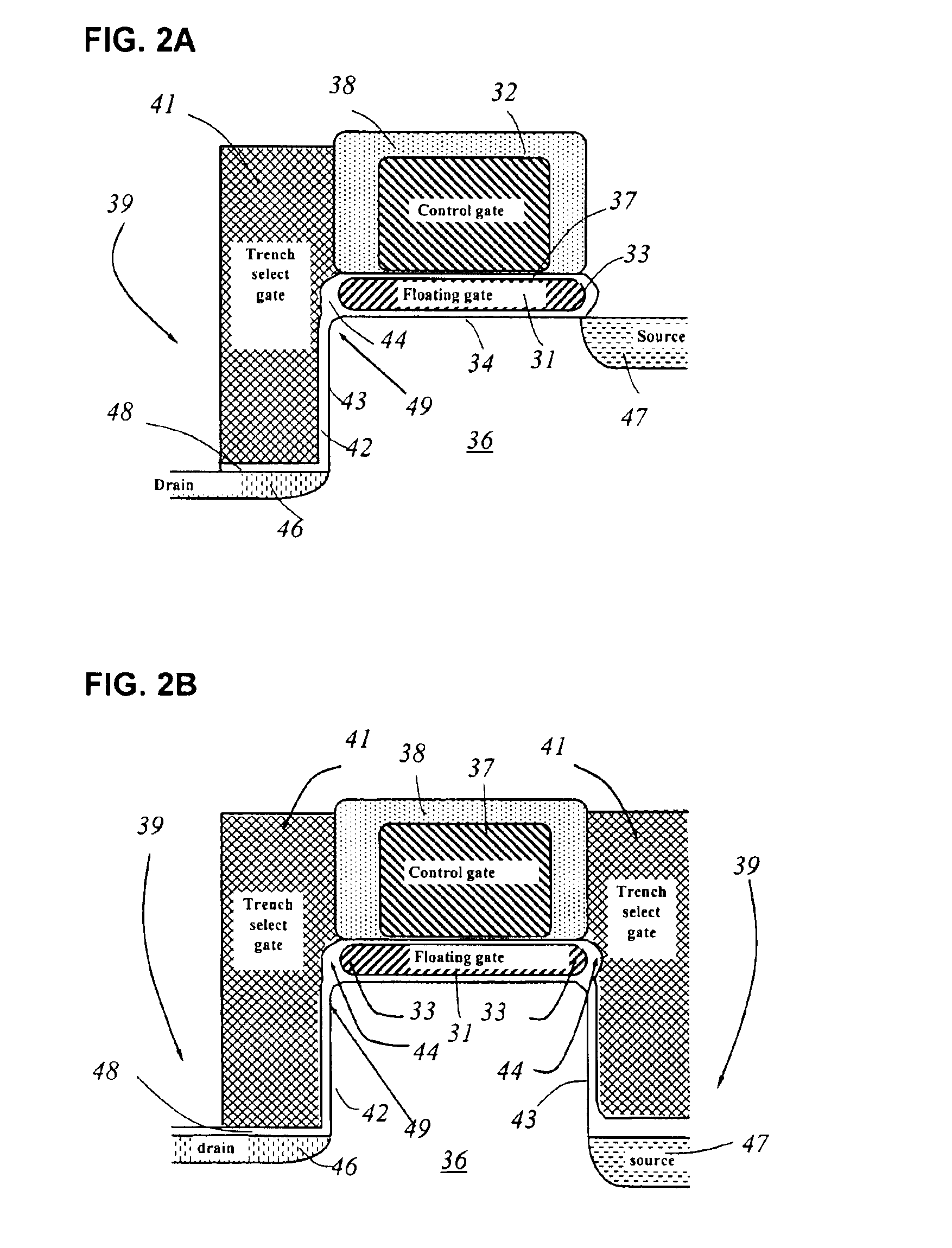 Flash memory with trench select gate and fabrication process