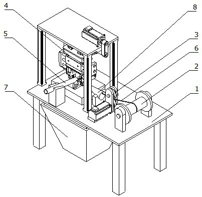 A lollipop automatic stringing machine