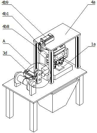 A lollipop automatic stringing machine