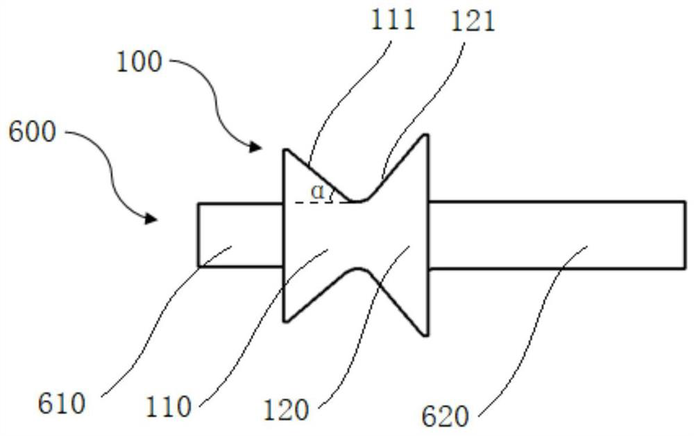 Forming device and method for maritime work replacing looping forging