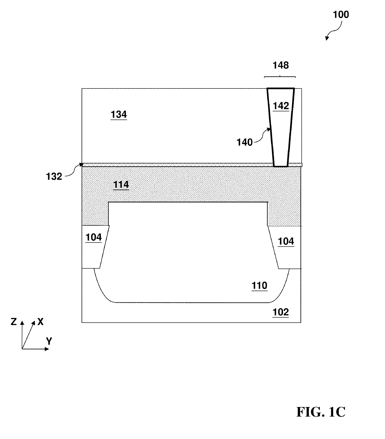 Structure with embedded memory device and contact isolation scheme