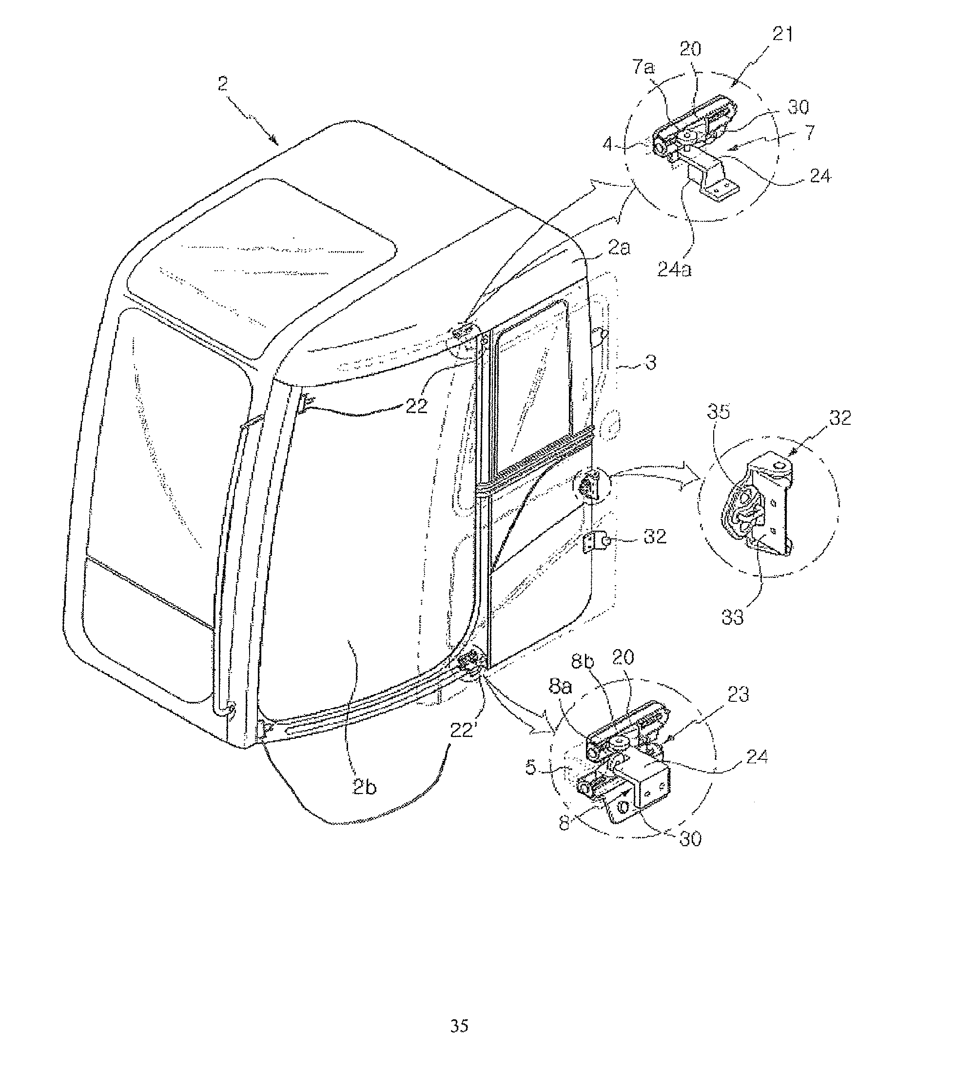 Sliding door safety device for heavy construction equipment