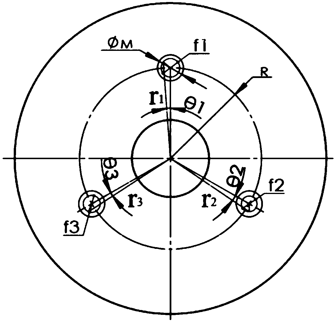 Evaluation method for searching and optimizing circumferential equal division hole position degree based on polar angle dichotomy