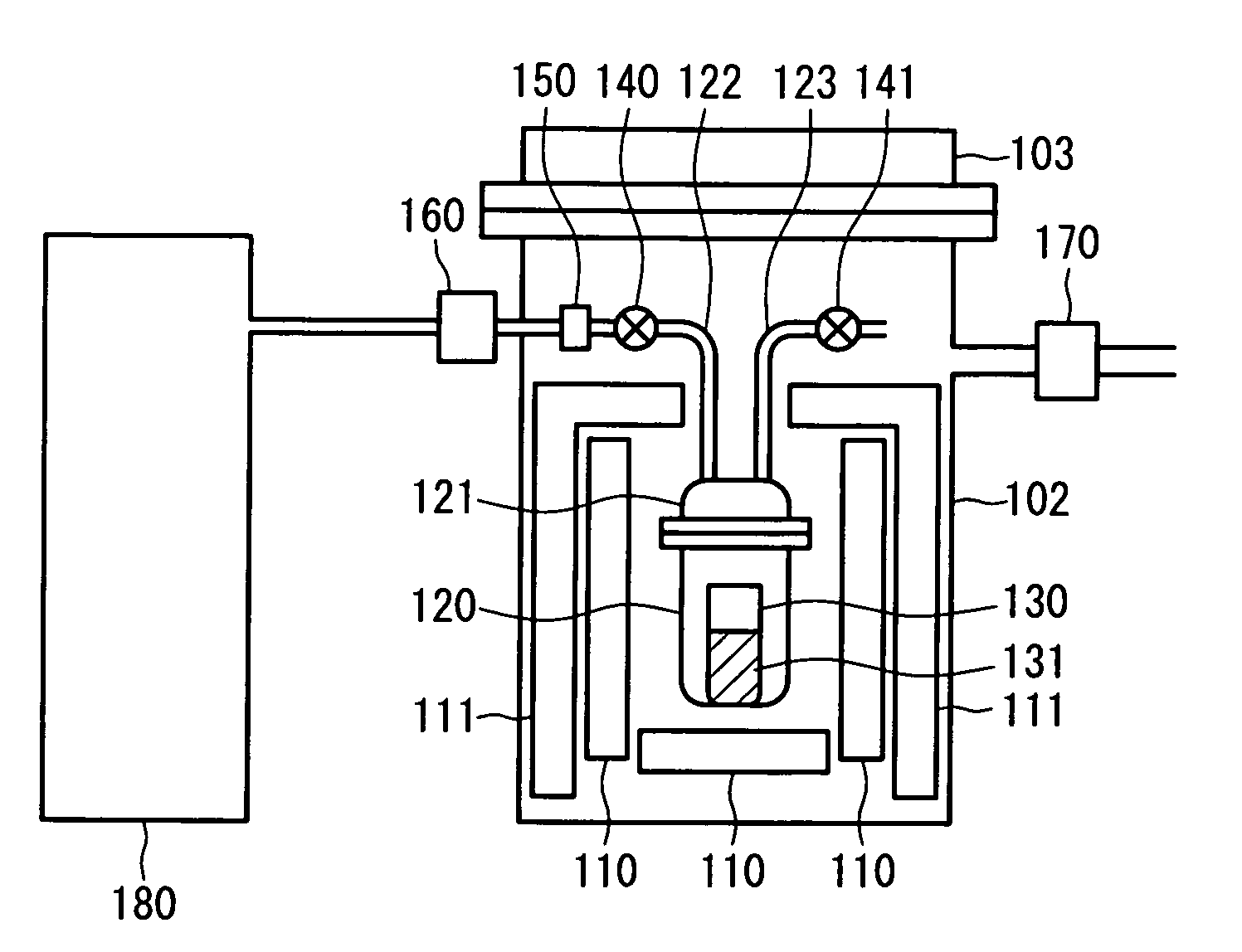 Apparatus for production of crystal of group III element nitride and process for producing crystal of group III element nitride