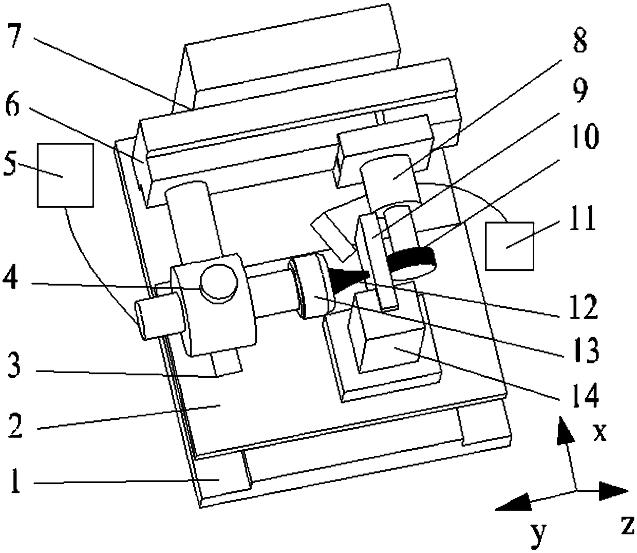 Device and technology for laser auxiliary cutting and grinding machining of transparent hard and bristle material