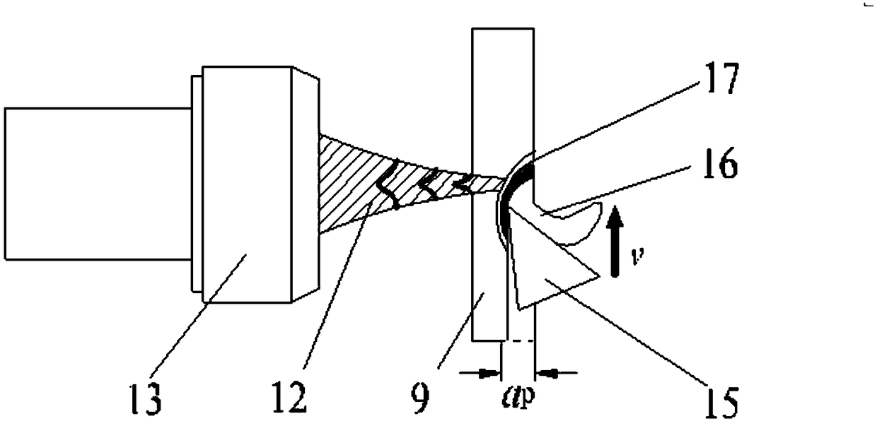 Device and technology for laser auxiliary cutting and grinding machining of transparent hard and bristle material