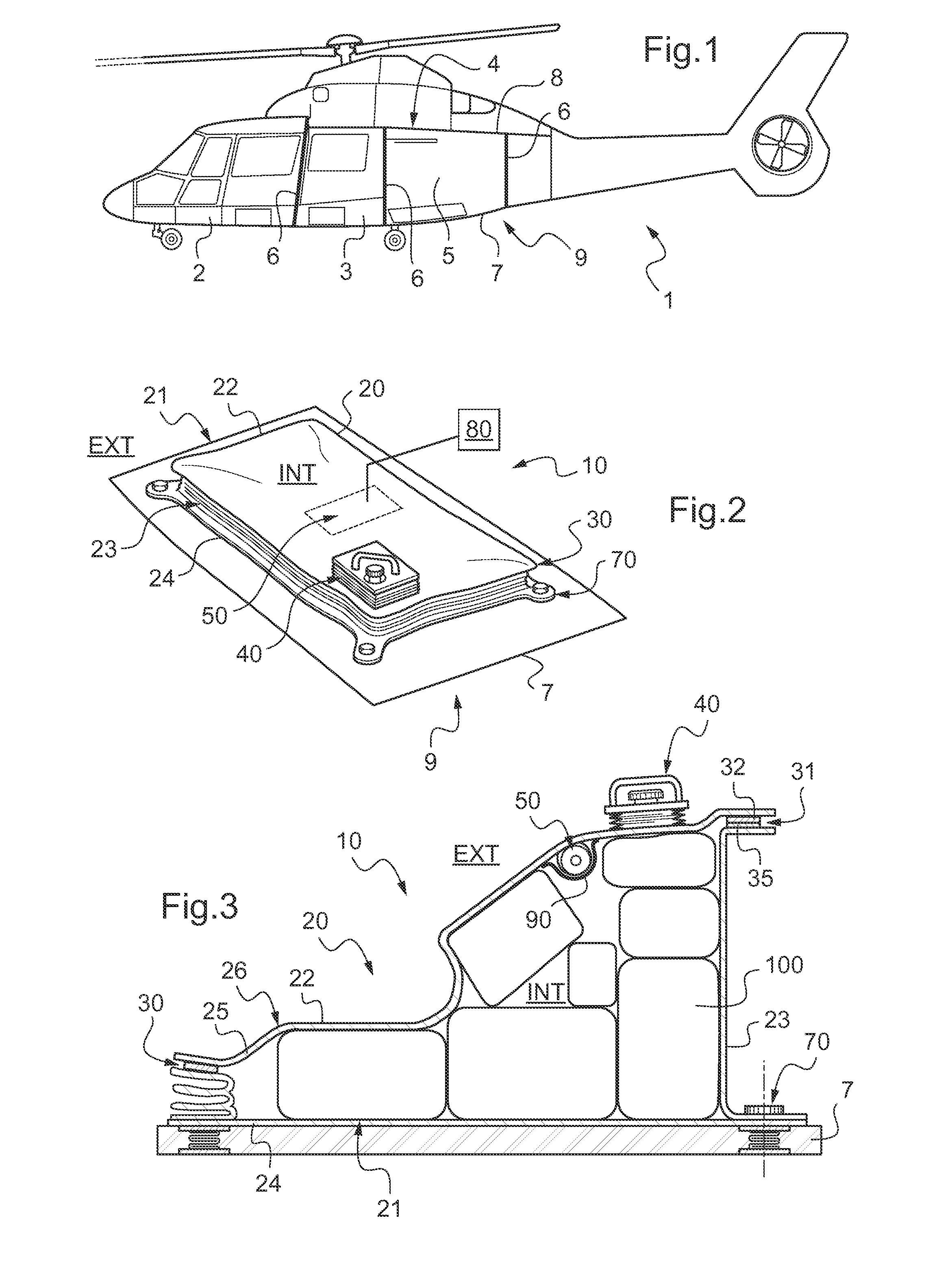 Fire-protection storage means, a vehicle, and a method