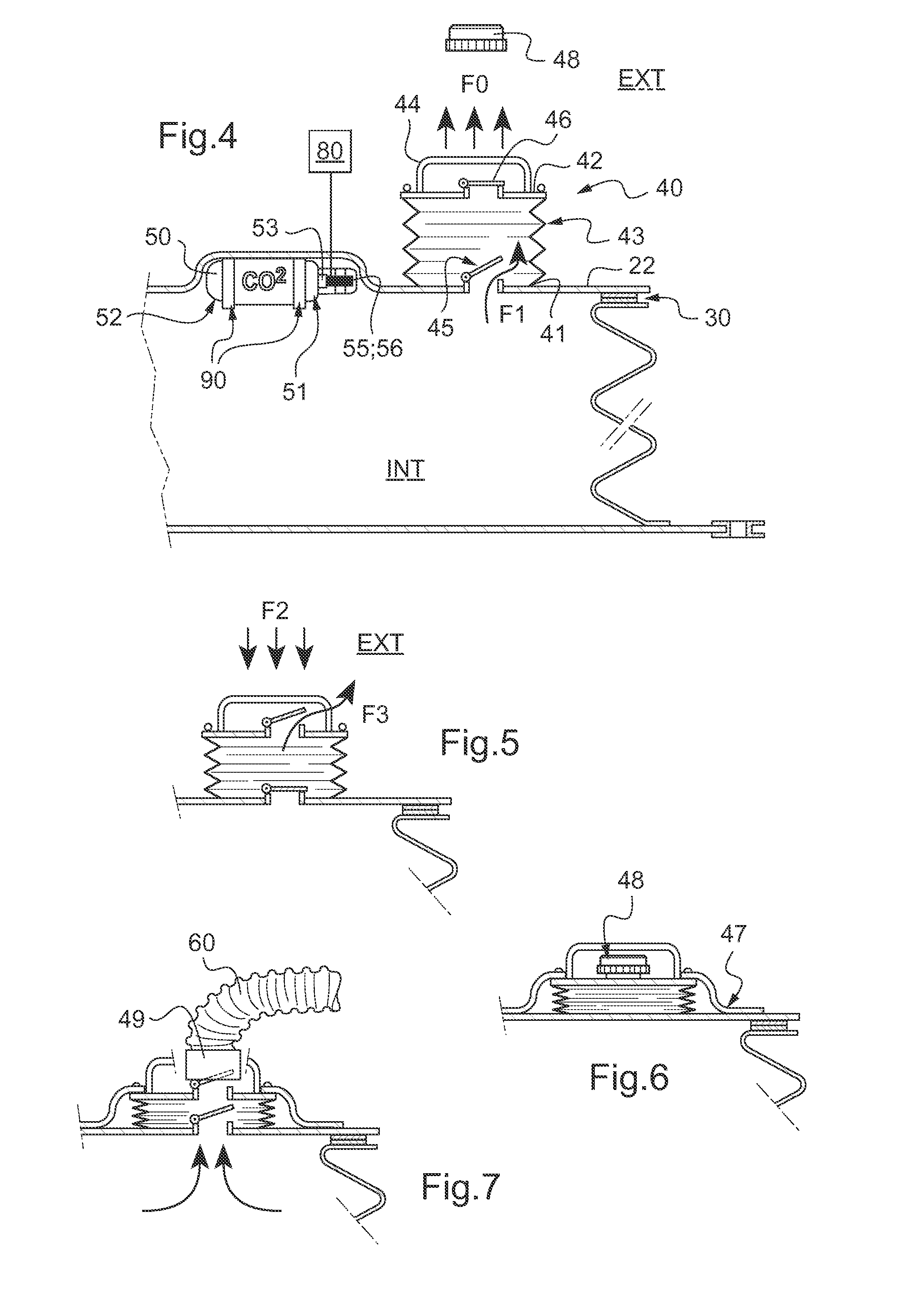 Fire-protection storage means, a vehicle, and a method