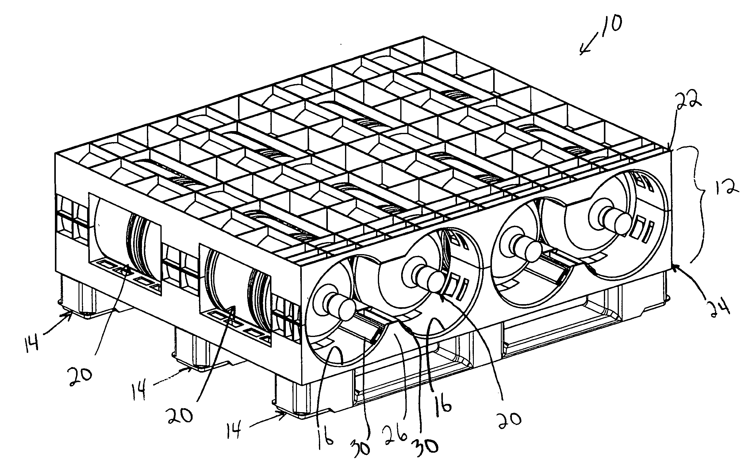 Rack for containers