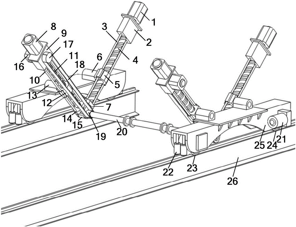 Hybrid type automobile electrophoresis coating conveying mechanism dynamics modeling method