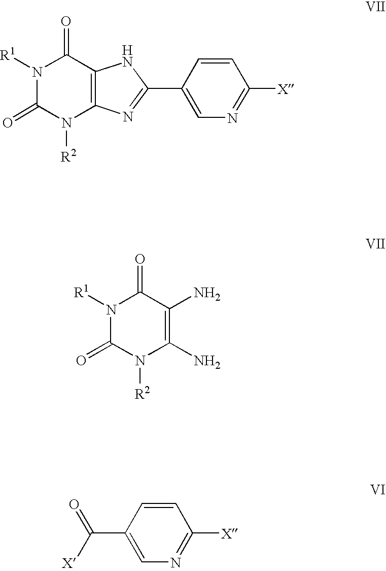 Methods for the synthesis of unsymmetrical cycloalkyl substituted xanthines