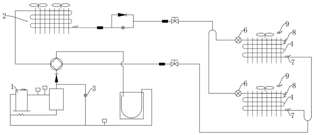 An unloading adjustment control method for a large-displacement frequency conversion multi-connection system