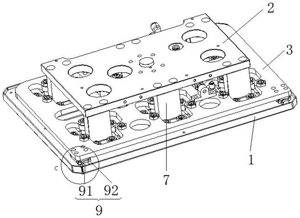 Servo sliding table pitch changing device of intelligent pipette head production line system