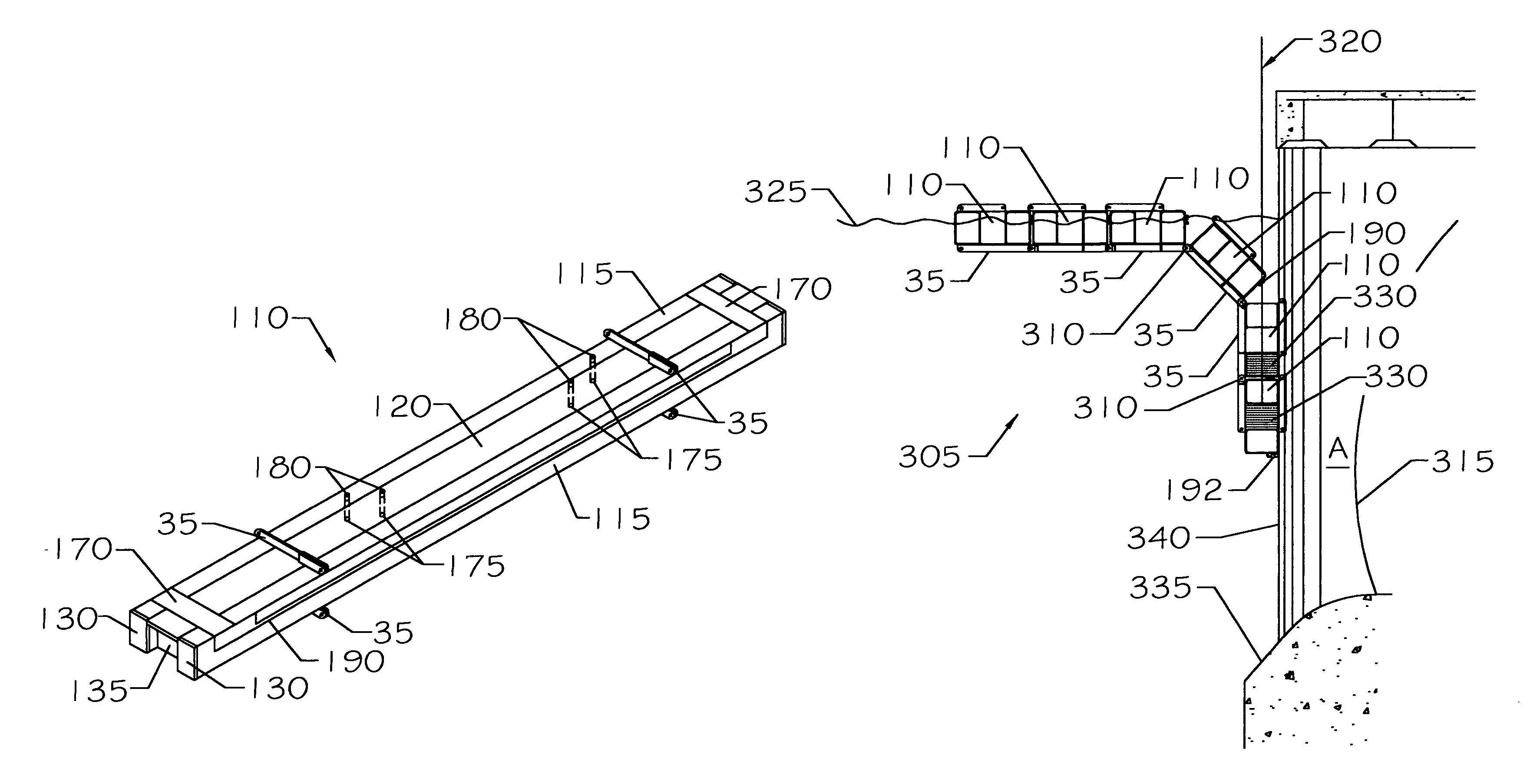 Segmental floating bulkhead assembly