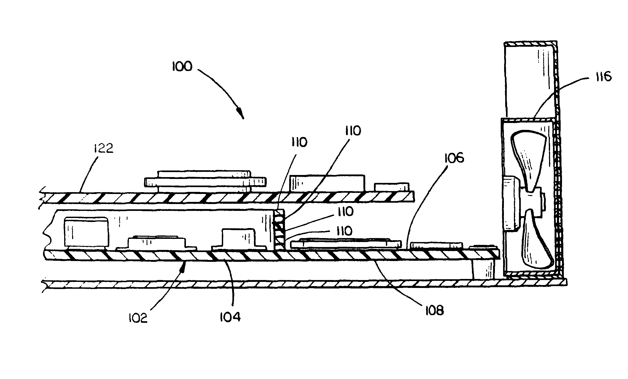 Airflow guides using silicon walls/creating channels for heat control