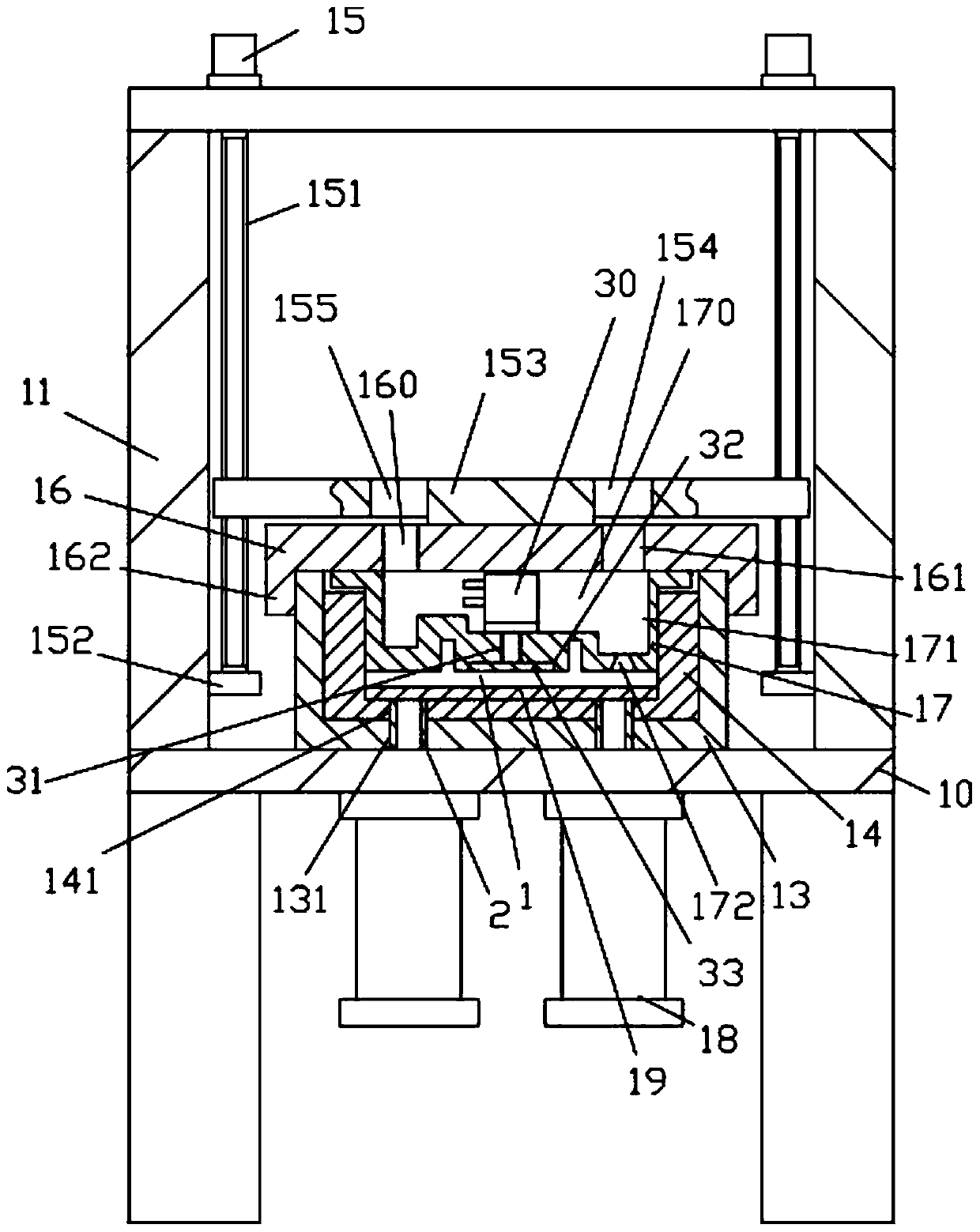 Motor driving type self-casting mechanism provided with upper and lower die releasing mechanisms