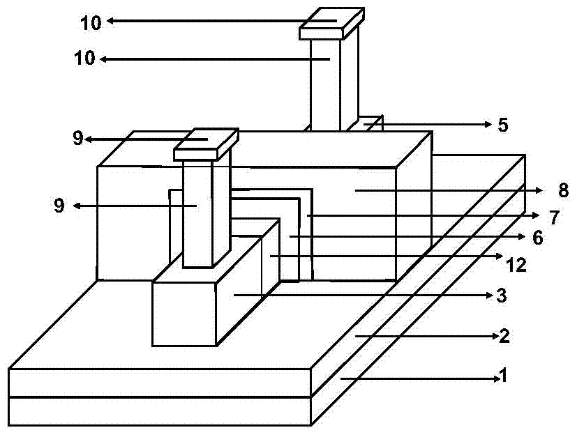 Anti-breakdown soi folded gate insulated tunneling bipolar transistor and manufacturing method thereof