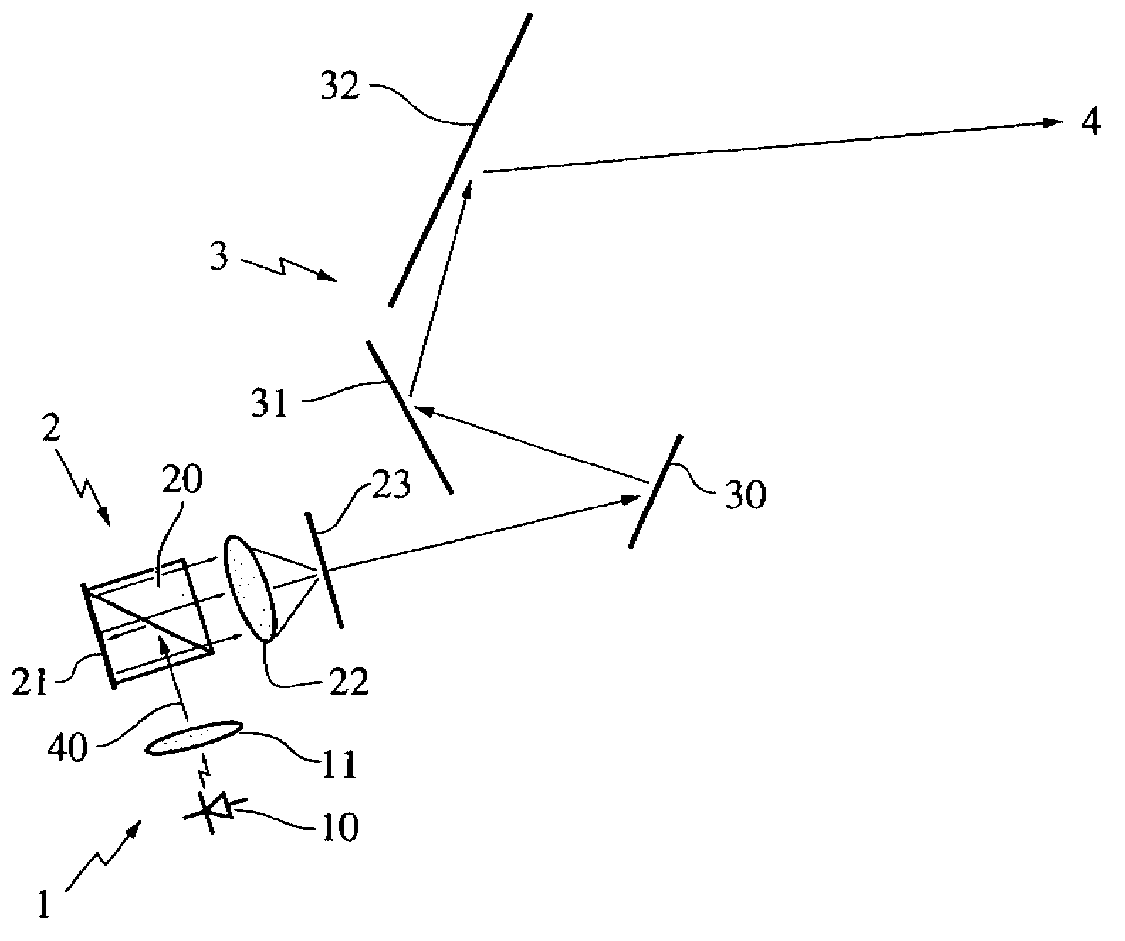 Display, in particular head-up-display of a vehicle