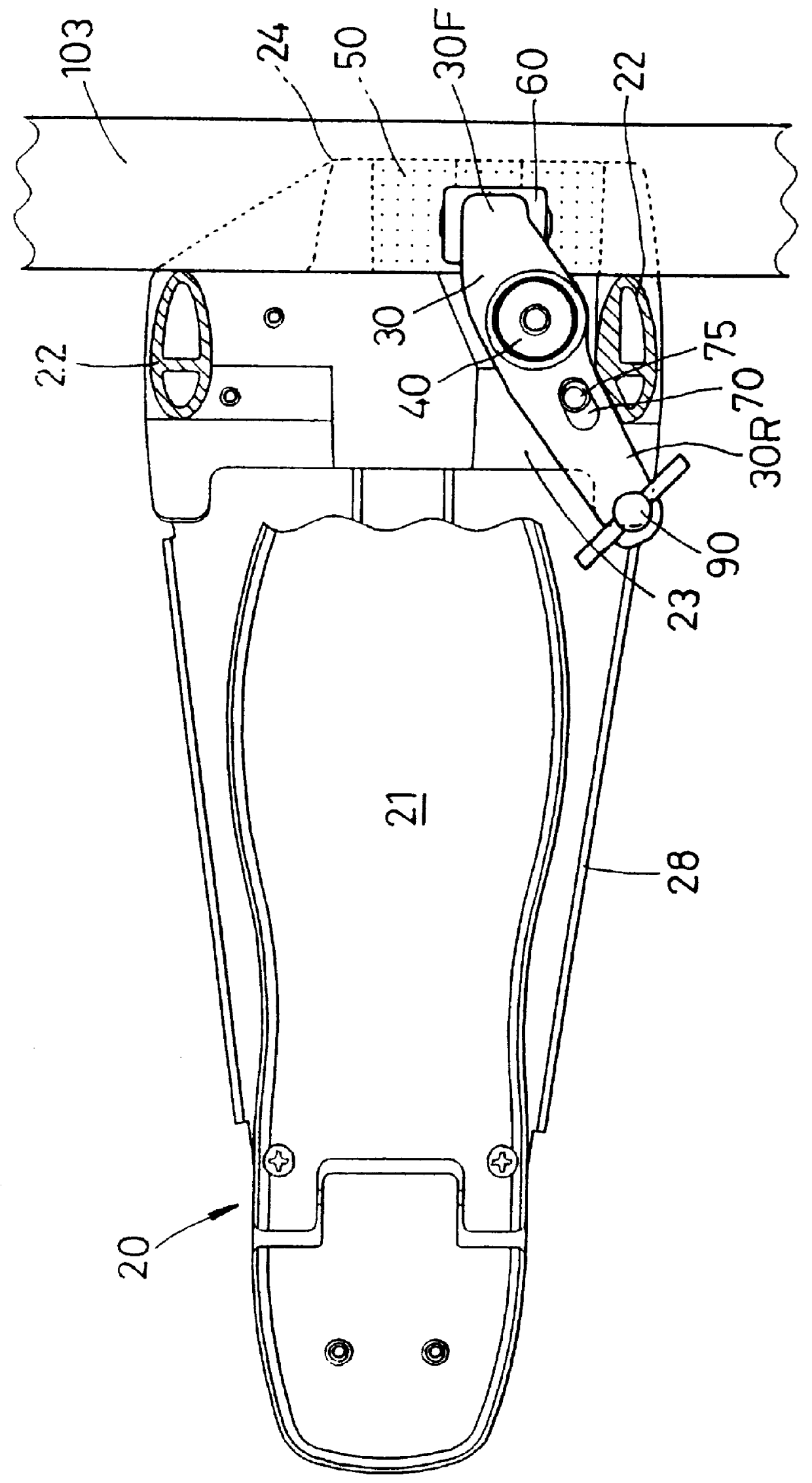 Drum hoop holding device for a drum pedal