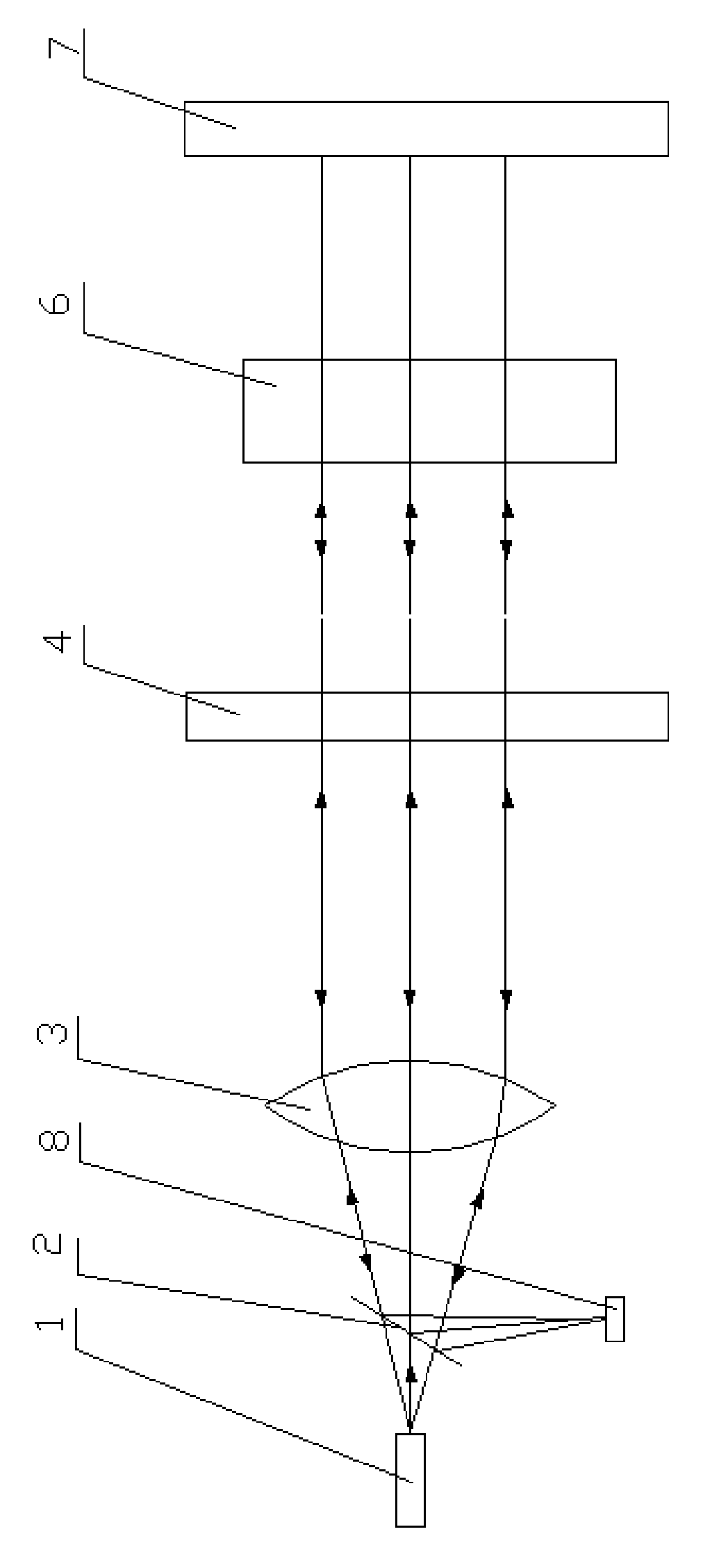 Optical glass optical homogeneity test device and test method