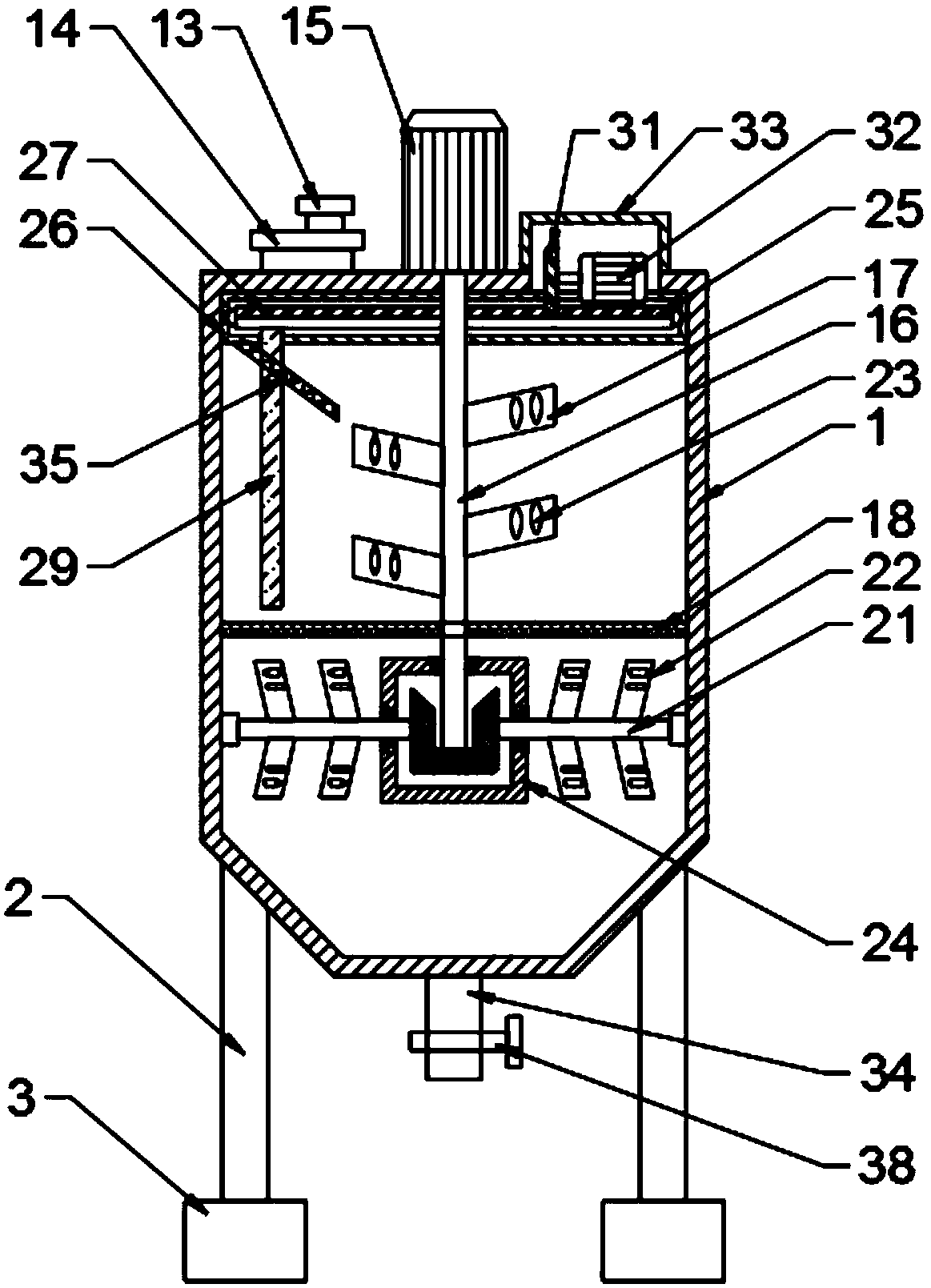 Aerated concrete block slurry homogenizing device