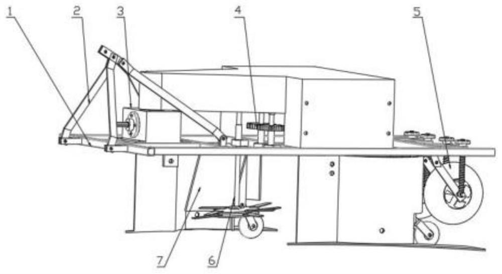 Side sweeping type straw deep burying and returning machine