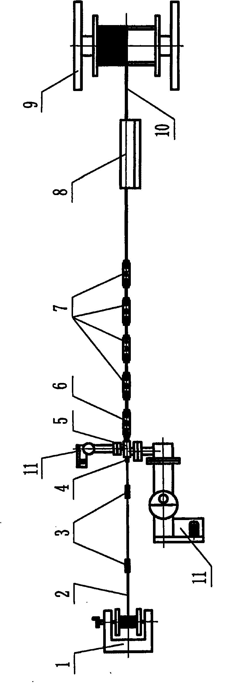 Pipe compound optical fiber cable processing technique