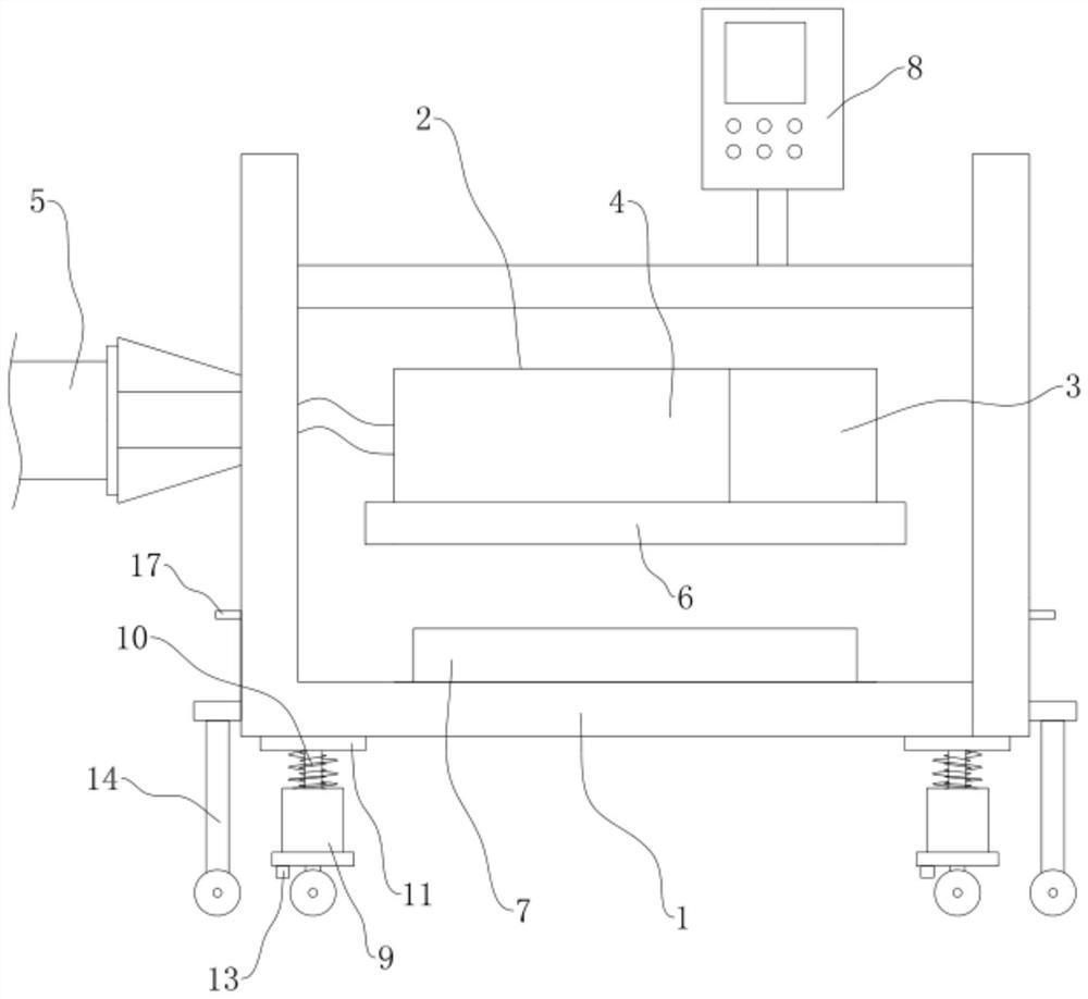 Shockproof mechanism of laser cleaning machine