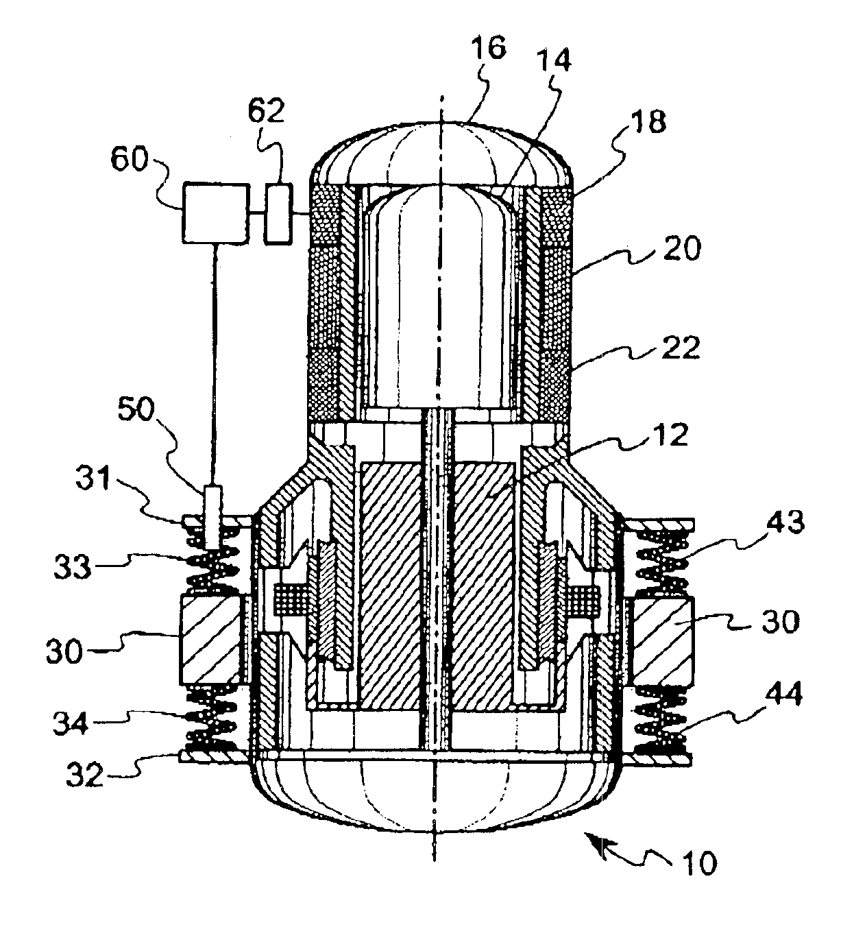 Controller for reducing excessive amplitude of oscillation of free piston