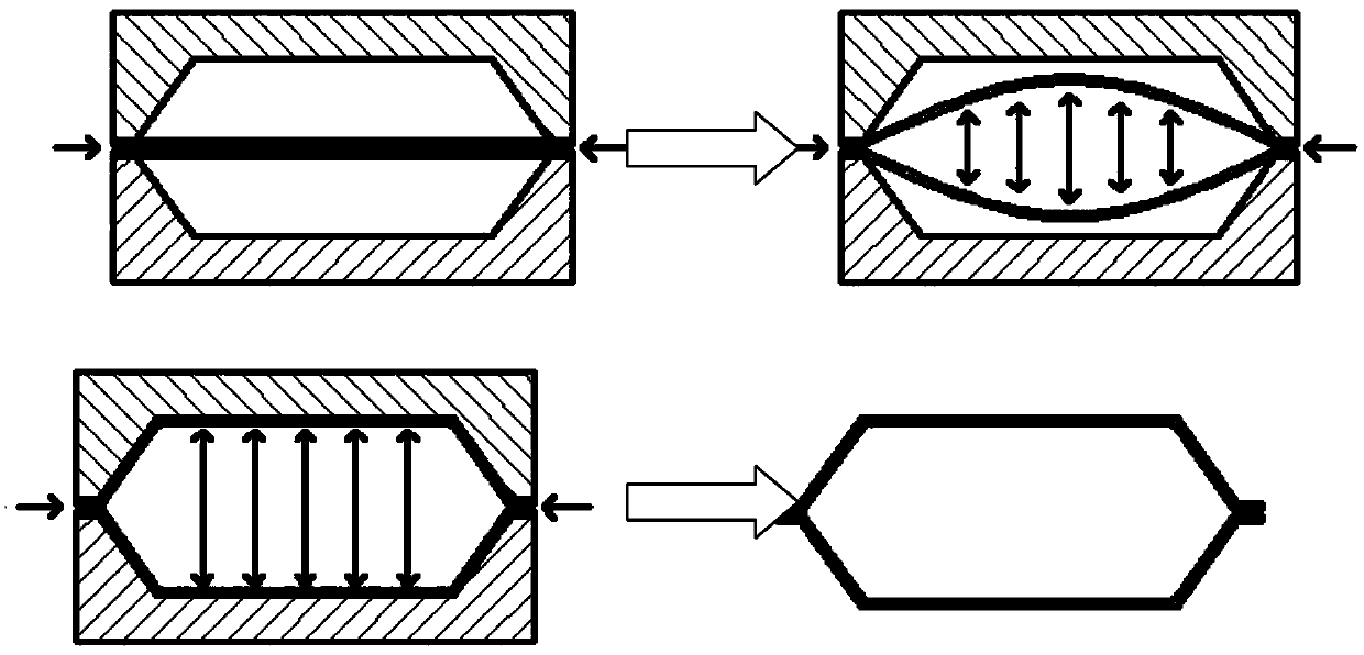 A four-layer thin-wall mesh part with solid structure and its superplastic forming/diffusion bonding method