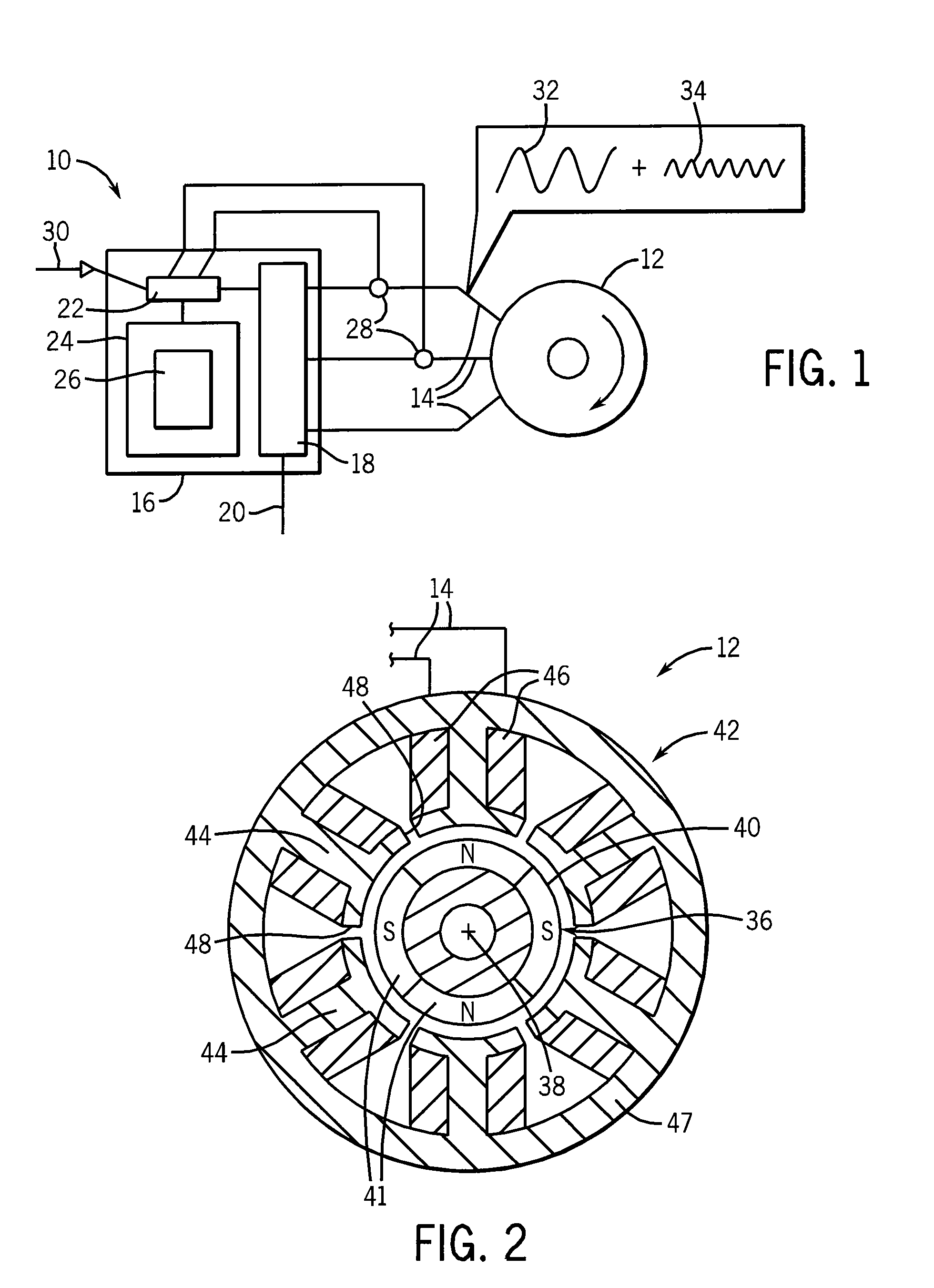 Permanent magnet motor with stator-based saliency for position sensorless drive