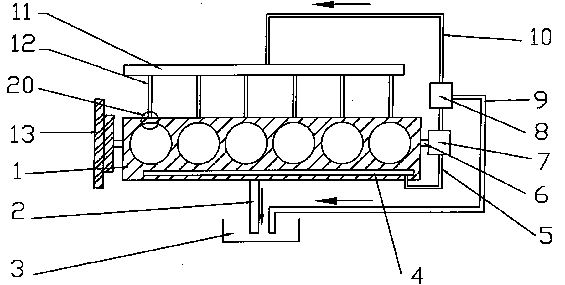 Hydraulic self-adaption air valve correct-timing variable system of diesel engine and control method thereof