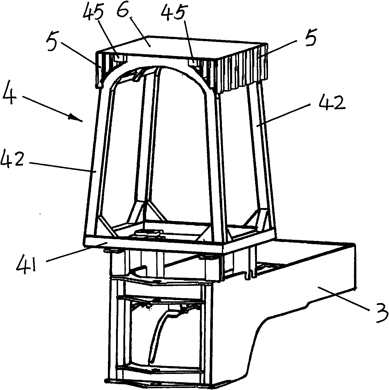 Controllable energy absorbing roll-over protective structure for engineering vehicle