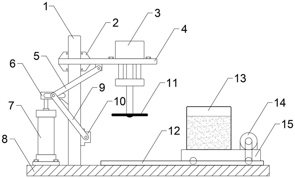 Automatic lifting type stirring device