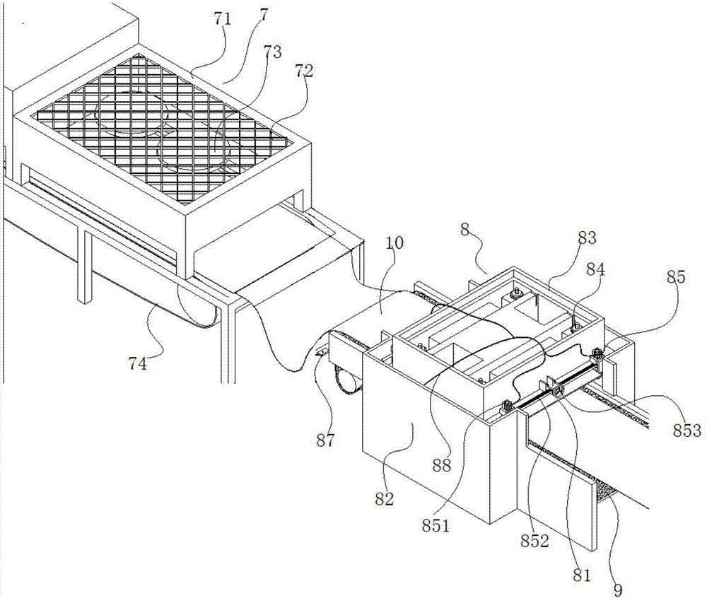 Magnetic suction damping fin production system and production method