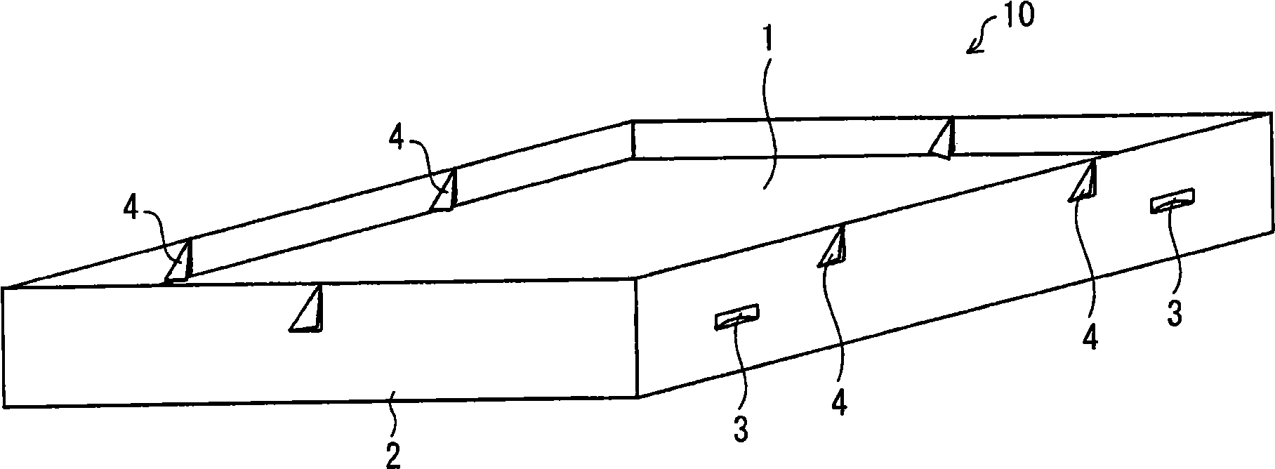 Printed board holding case, high frequency component, and method for producing the sames