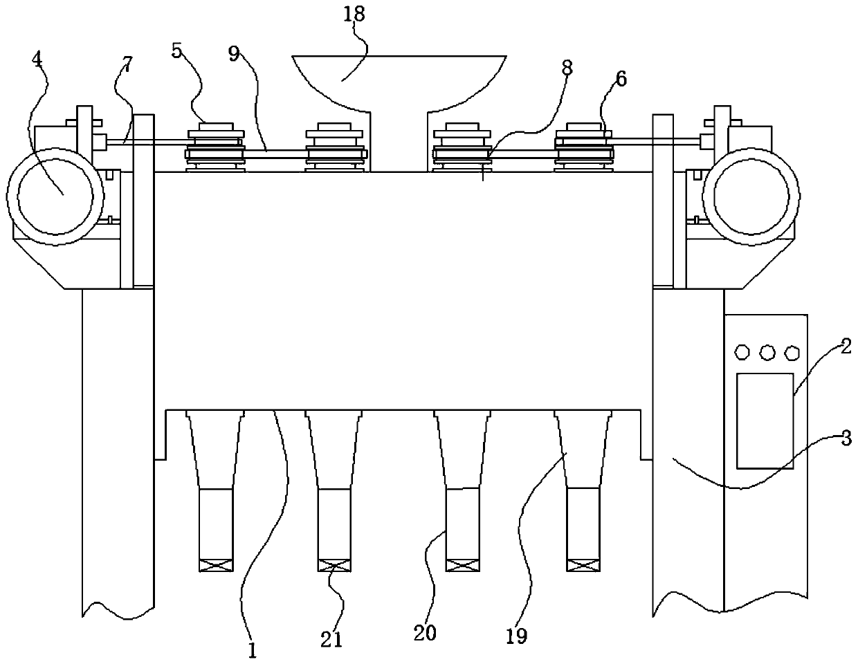 Multi-column powder screw counting device