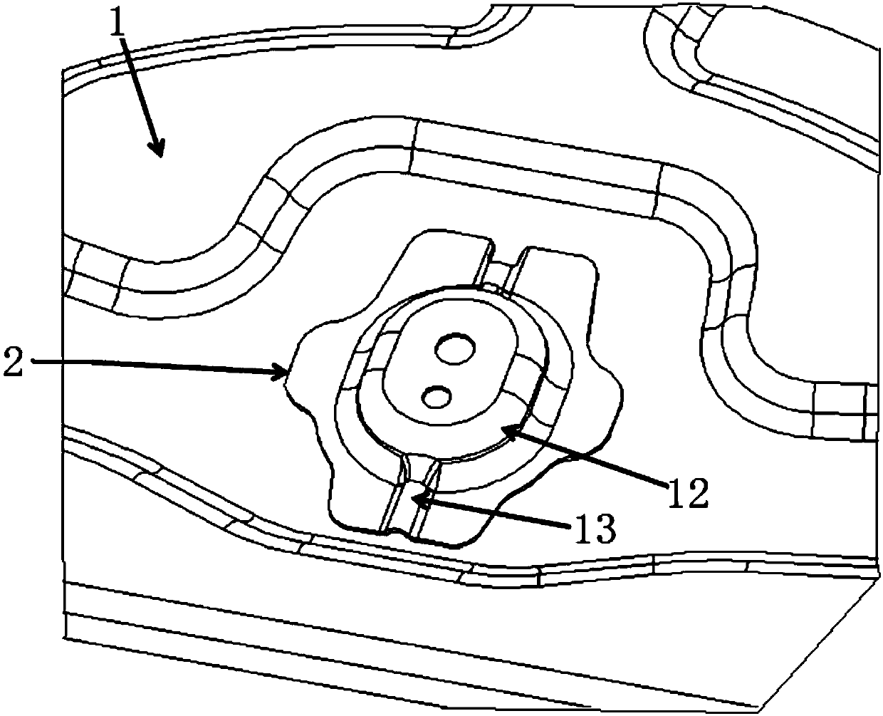 Car spare tire installation structure