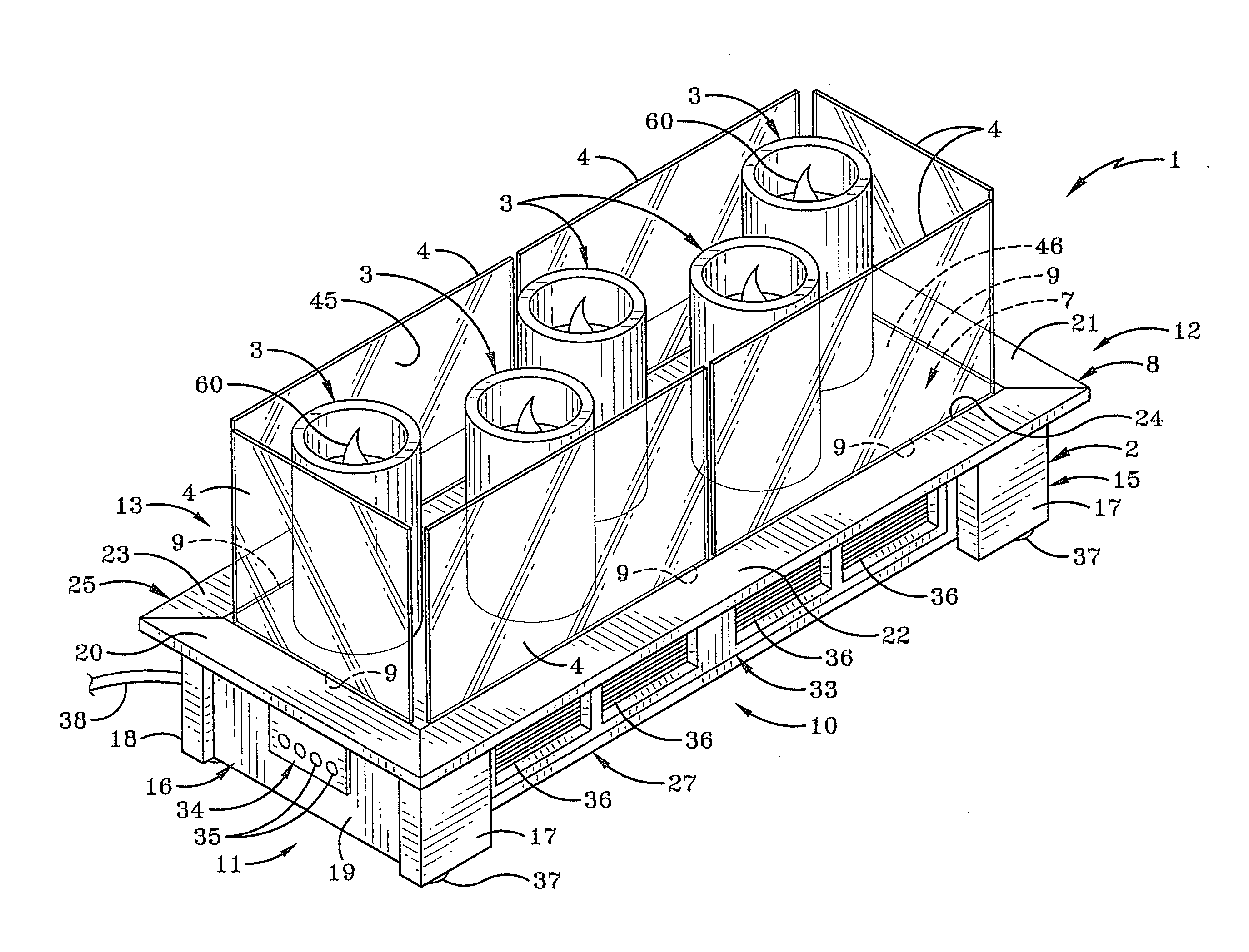 Candle fireplace