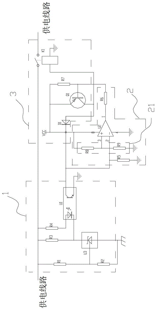 Isolated overvoltage protection circuit and lamps