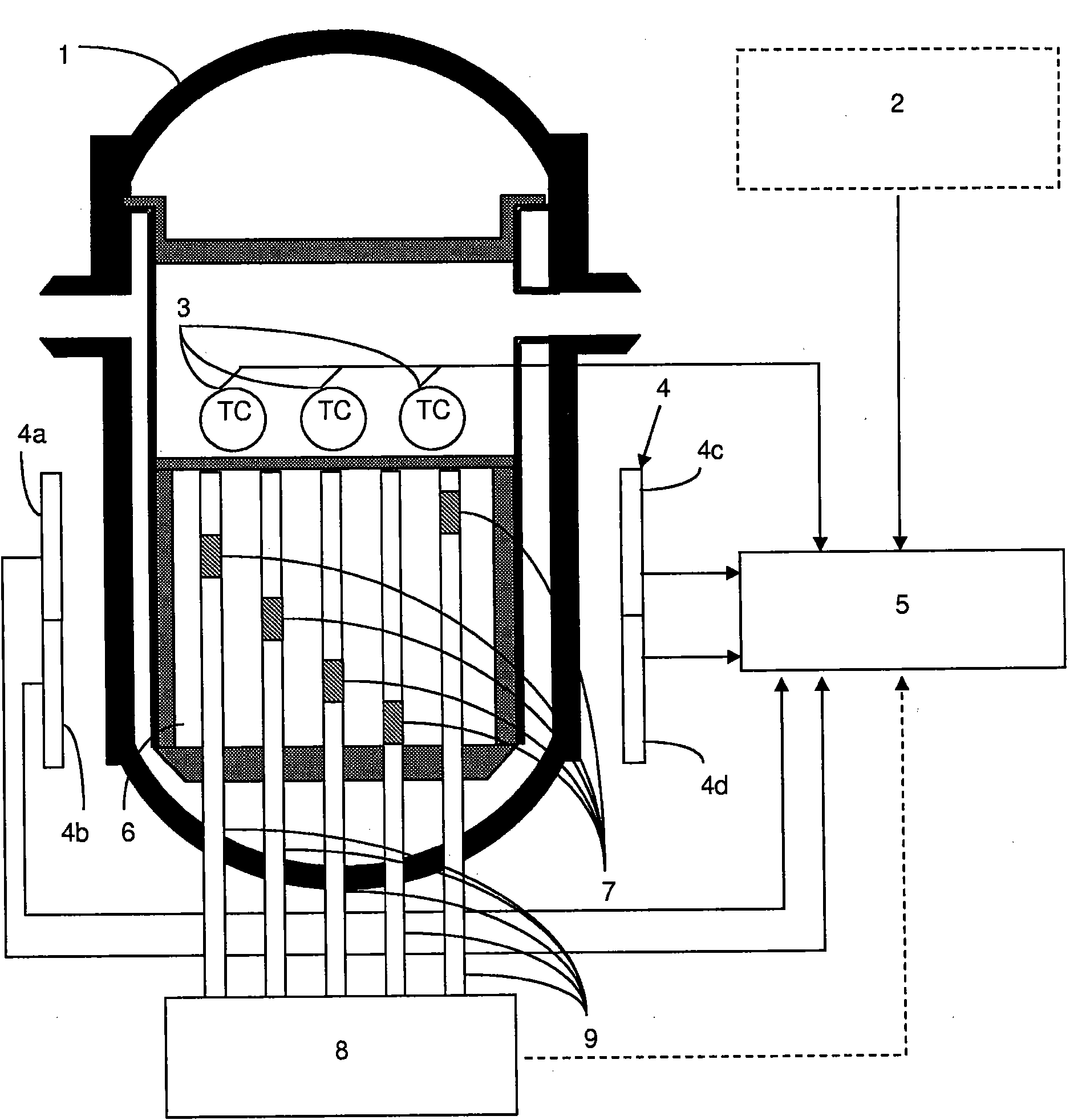 Method for determining the volumetric power distribution of the core of a nuclear reactor