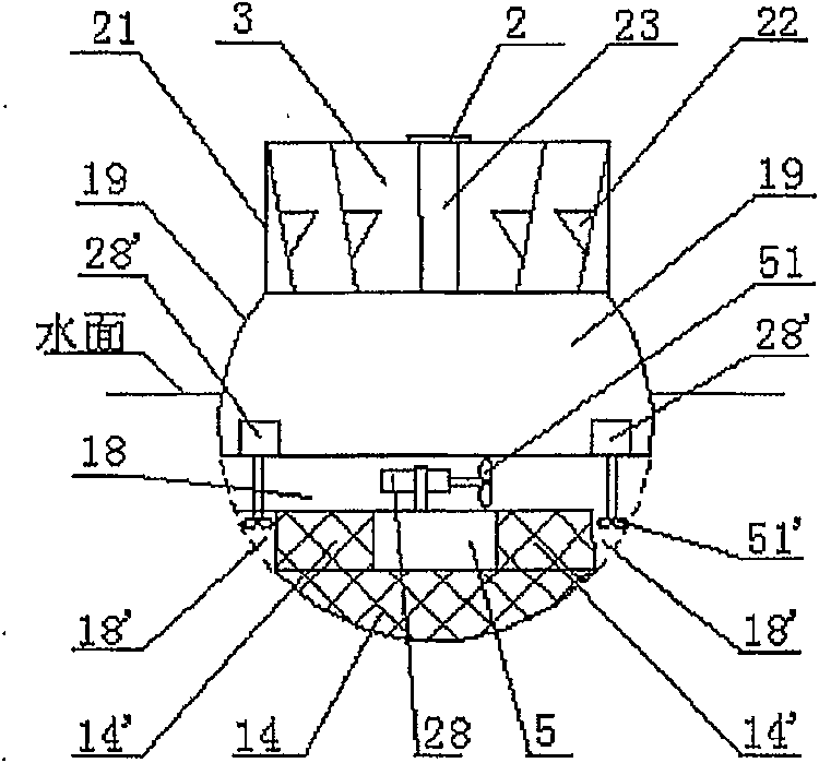 Person-carrying float on water, and making and using method