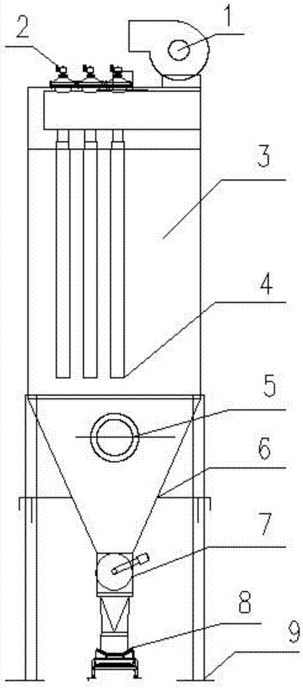 Control technology of heavy punch unloader type small pulsed jet cloth filter