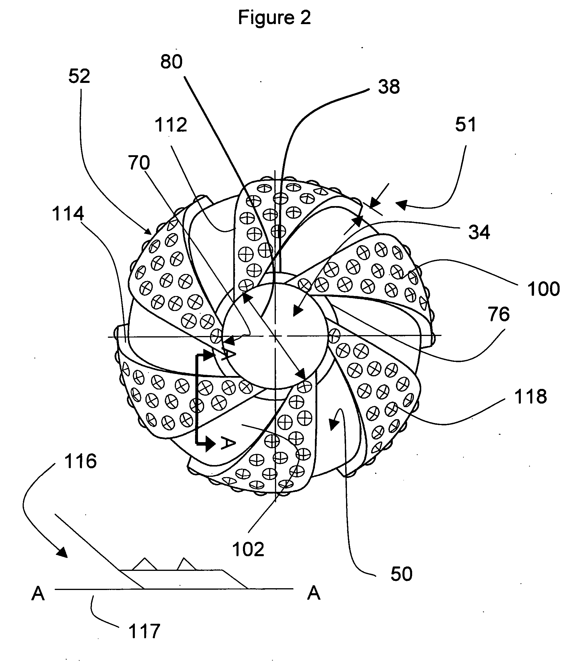 Rotating dry drilling bit