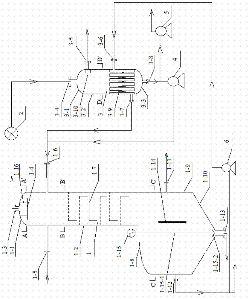 Self-heating heat-pump energy-saving device for lurgi furnace gasification sewage and method for sewage pretreatment with device