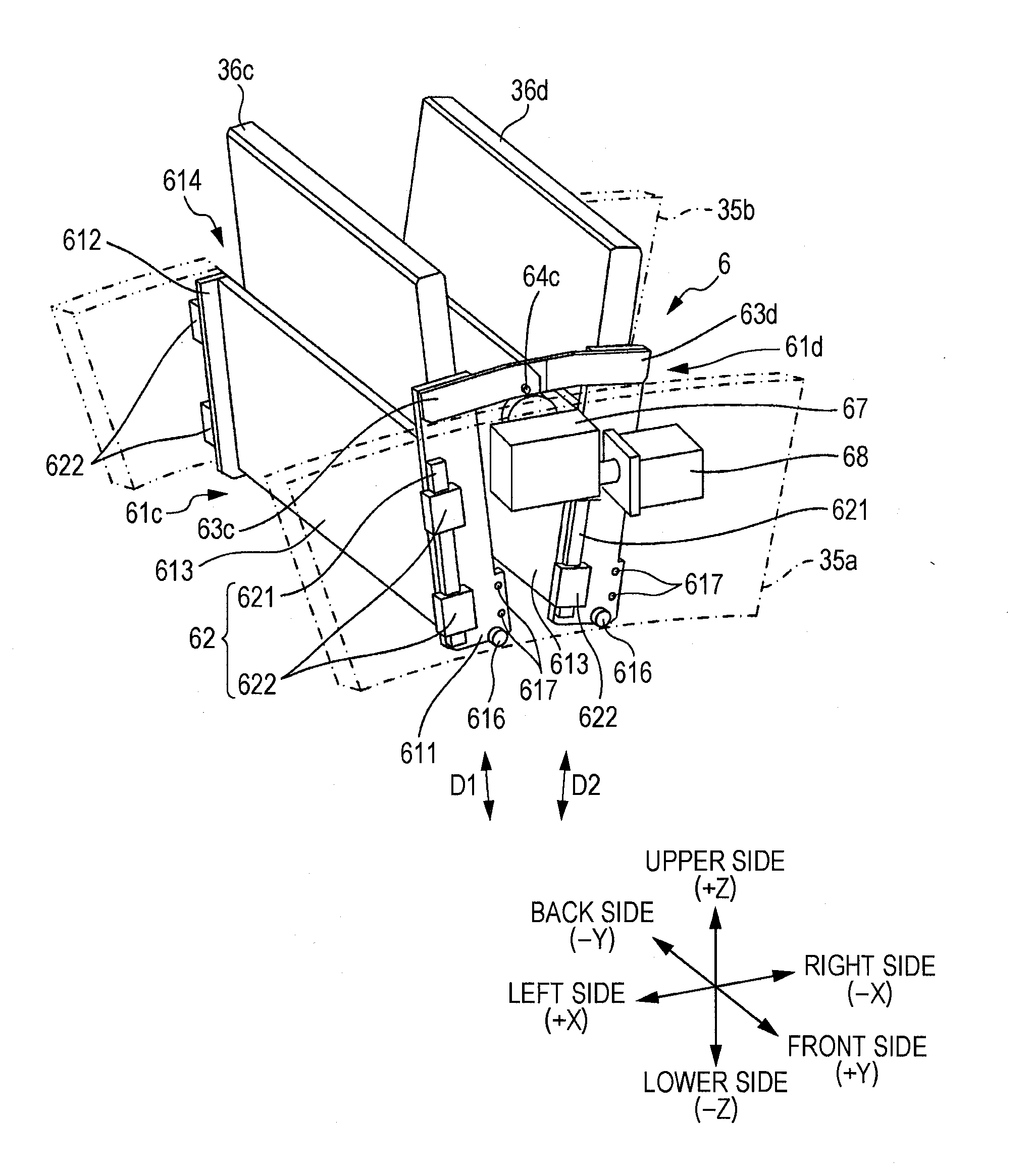 Printing apparatus and method for adjusting a gap