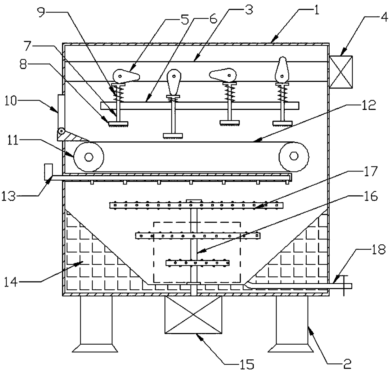 Pickling device for processing of preserved meat